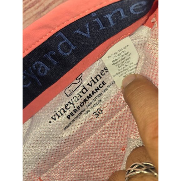 Vineyard Vines Mens Performance Coral Shorts 30 Cotton/Nylon Blend - Picture 3 of 6